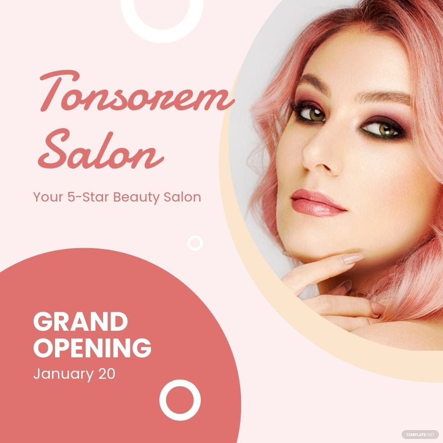 Beauty Salon Opening Linkedin Post Template
