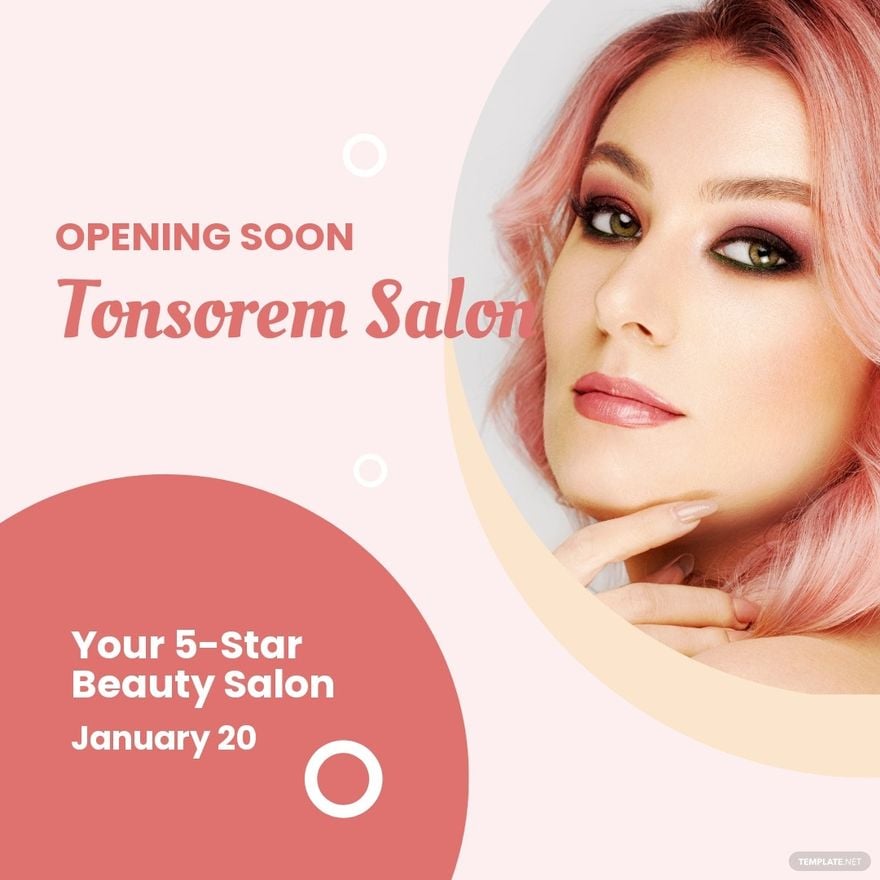 Beauty Salon Opening Instagram Post Template