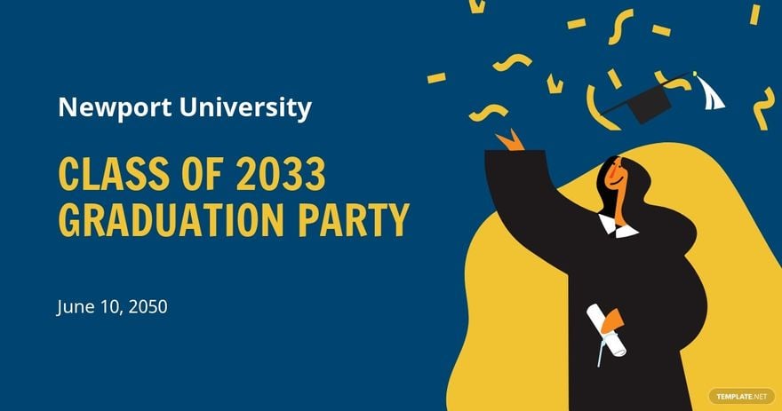 Free Graduation Party Facebook Post Template