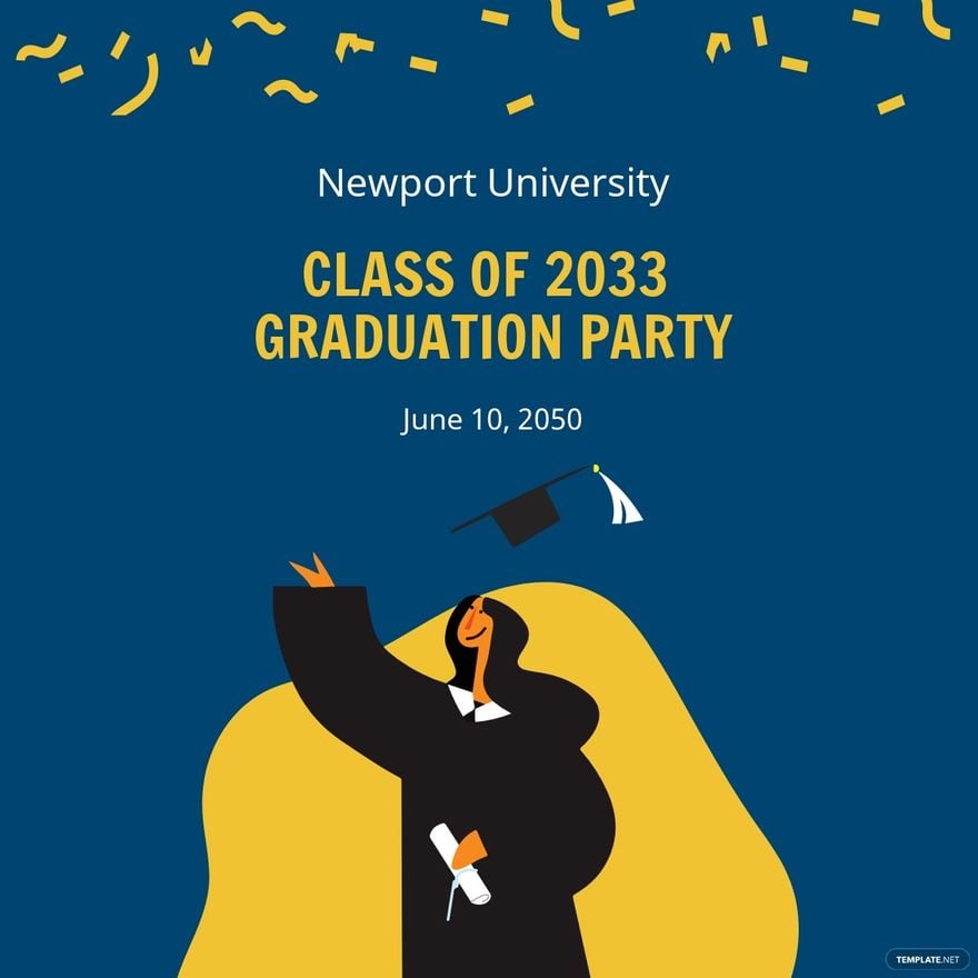 Graduation Party Linkedin Post Template