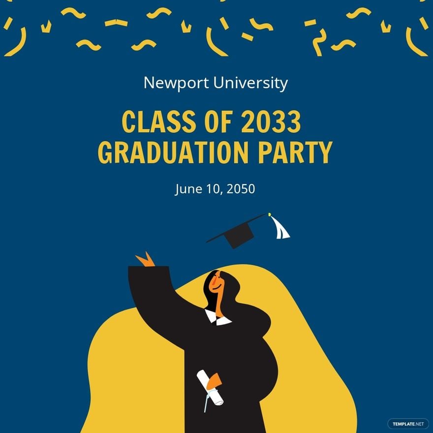 Graduation Party Instagram Post Template