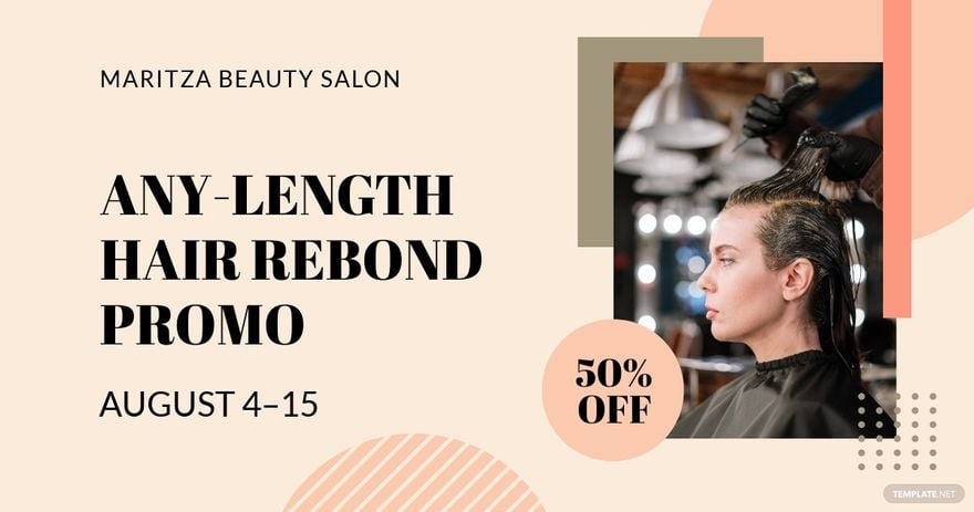 Beauty Salon Discount Facebook Post Template