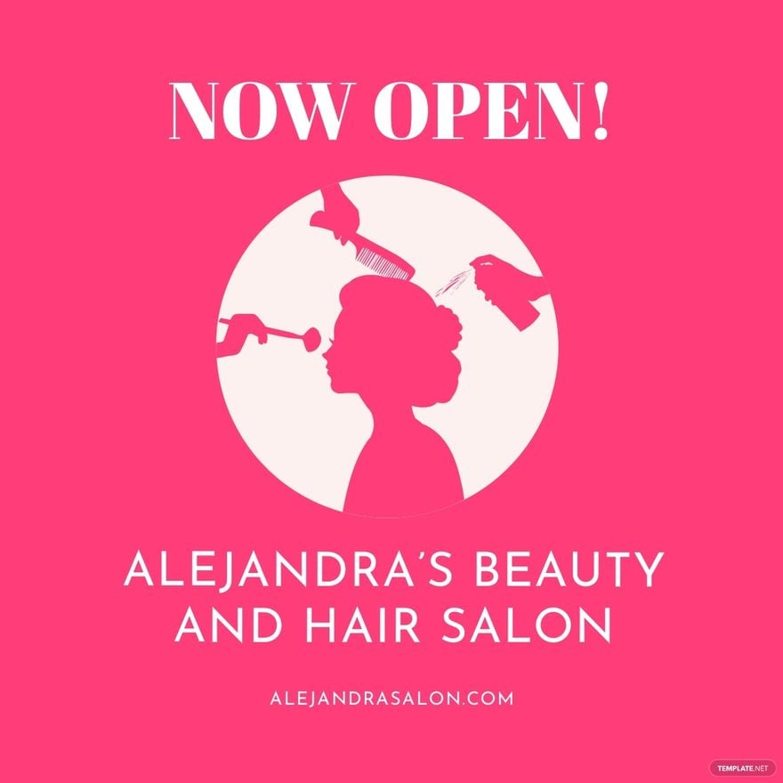 Free Beauty And Hair Salon Linkedin Post Template