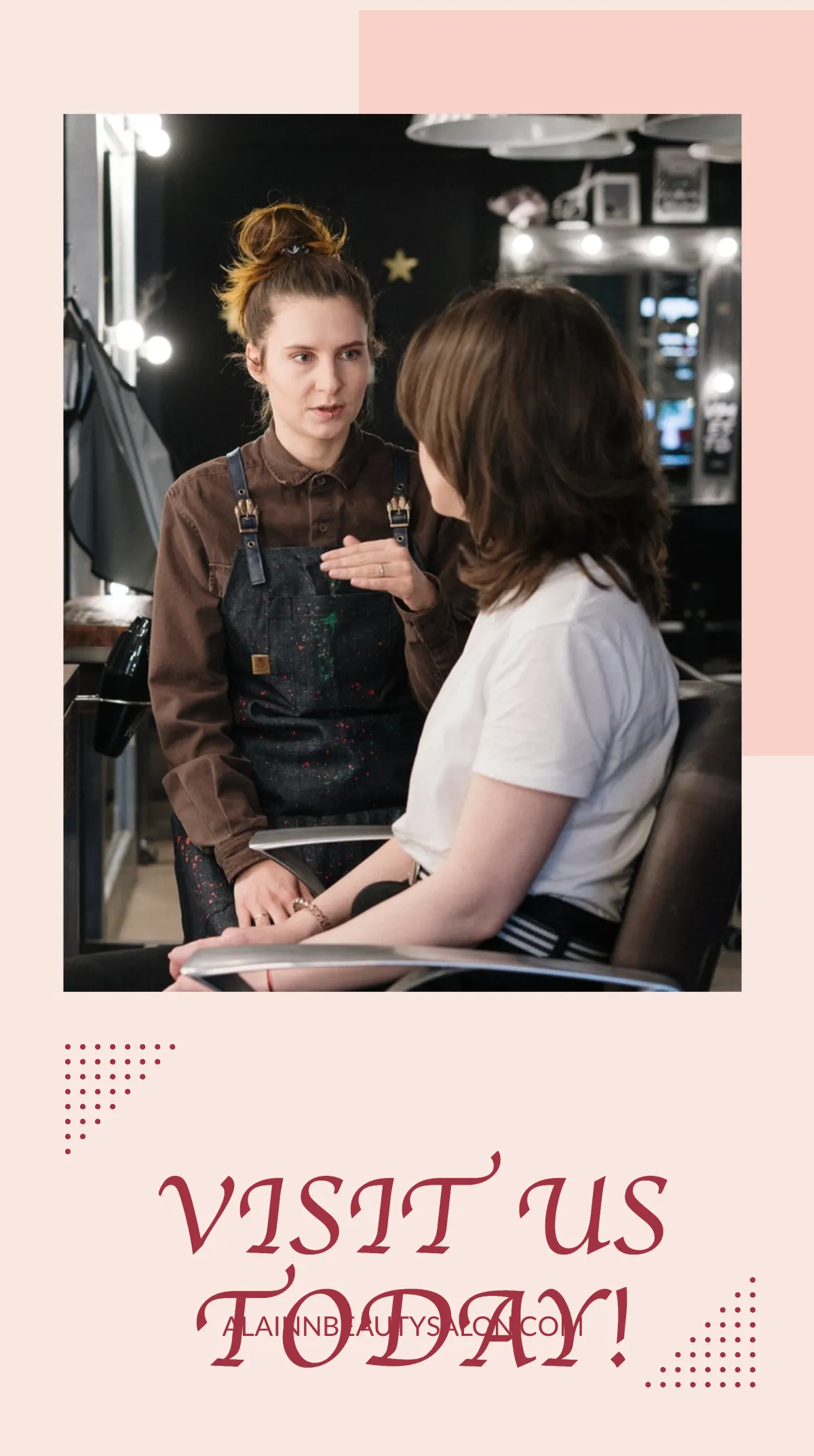 Free Simple Beauty Salon Instagram Story Template to Edit Online