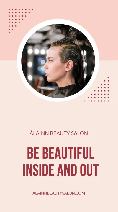 Free Simple Beauty Salon Instagram Story Template to Edit Online