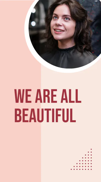 Free Simple Beauty Salon Instagram Story Template to Edit Online