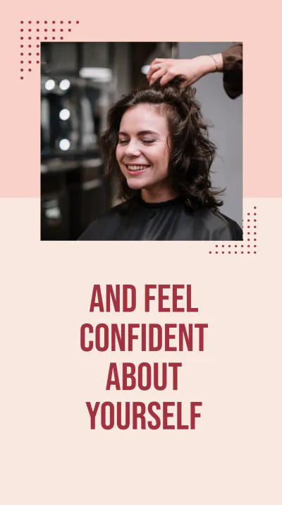 Free Simple Beauty Salon Instagram Story Template to Edit Online