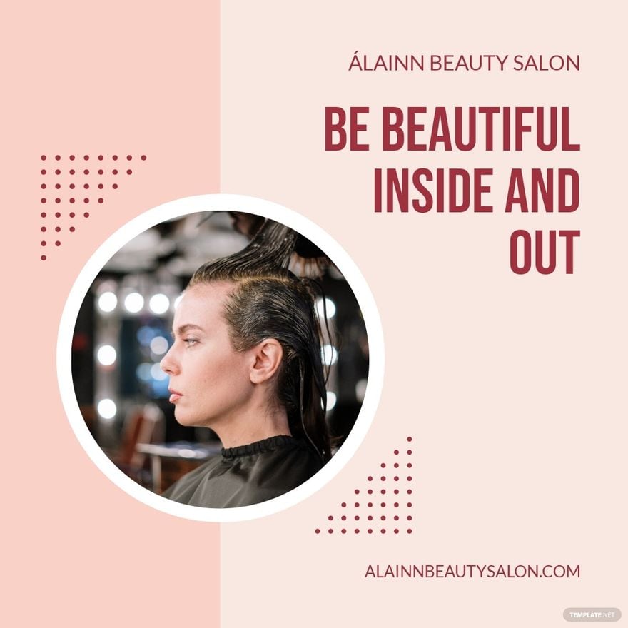 Simple Beauty Salon Instagram Post Template