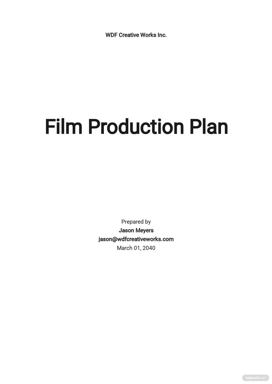 Film Proposal Template