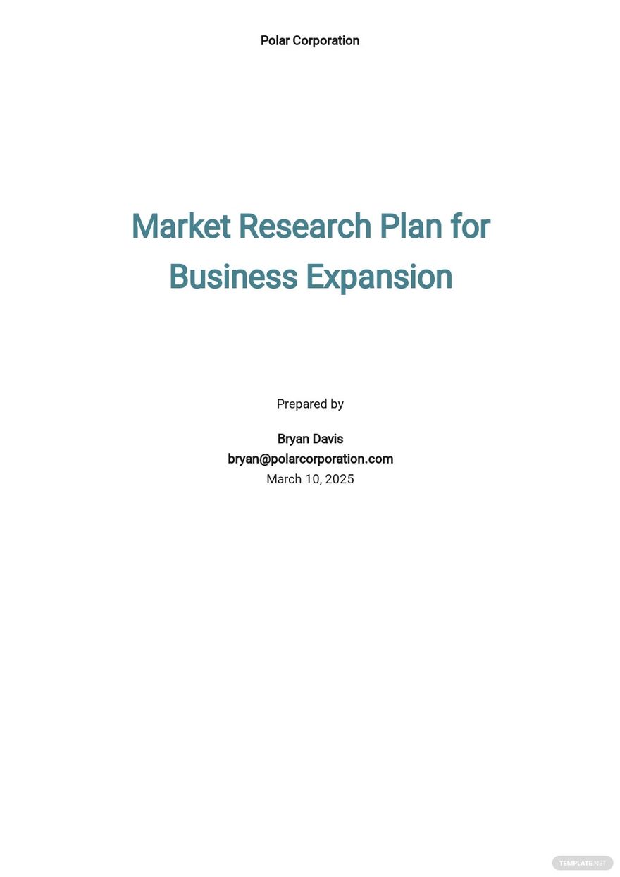 Market Research Plan Template prntbl concejomunicipaldechinu gov co