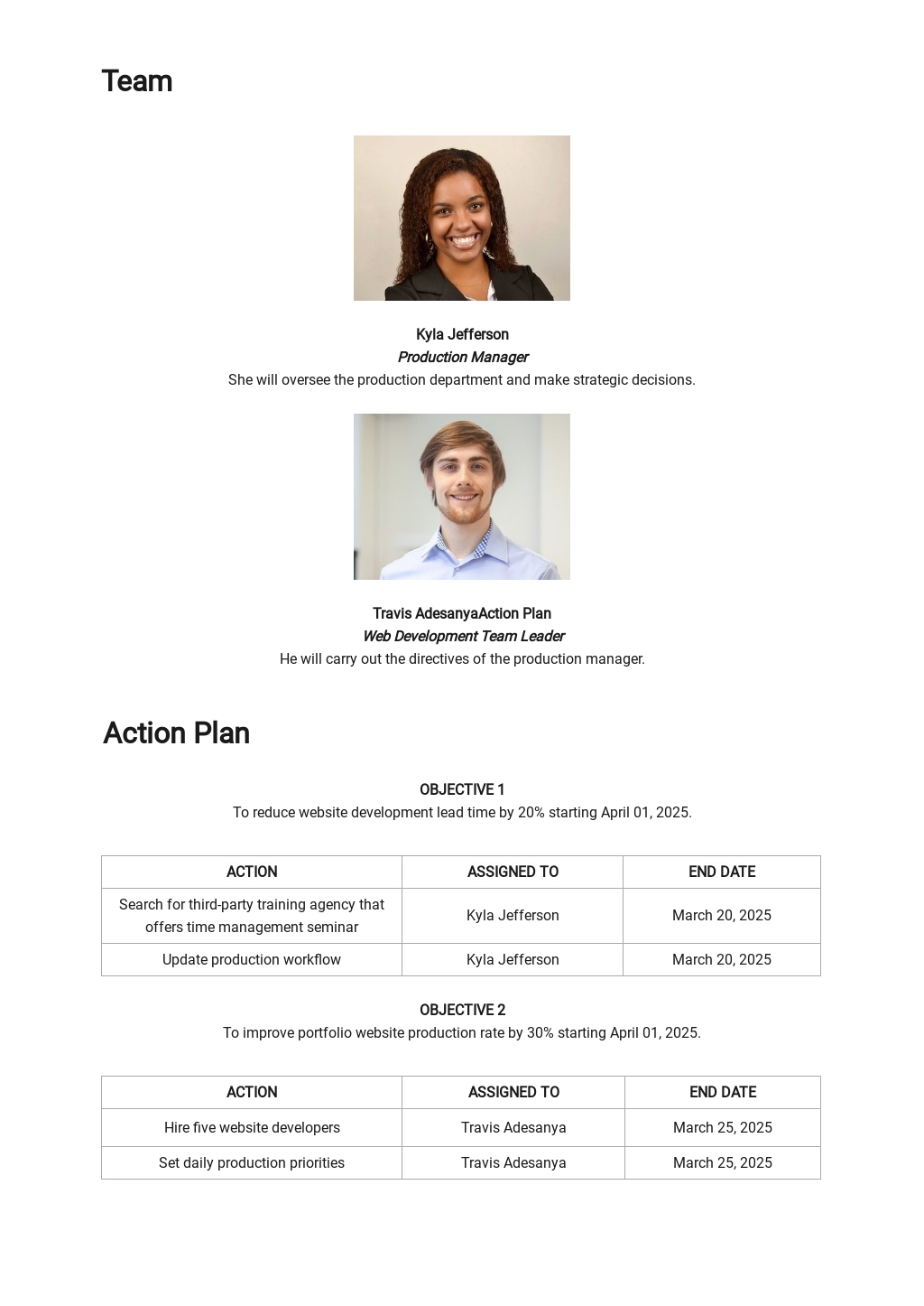 Web Production Plan Template [Free PDF] - Google Docs, Word | Template.net