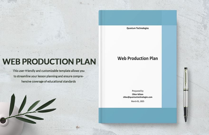 Web Production Plan Template