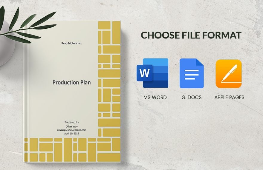 Production Plan Template