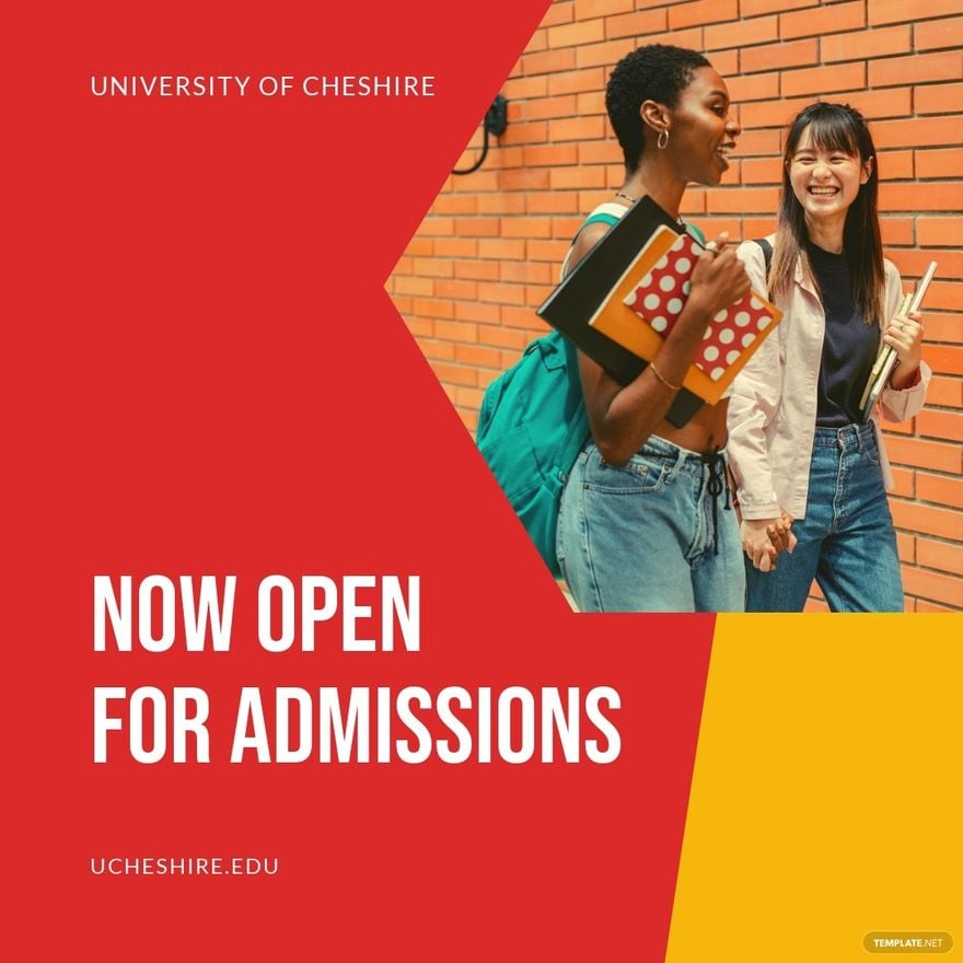 Free University Admission Instagram Post Template