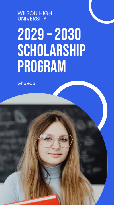 Free University Scholarship Program Instagram Story Template to Edit Online