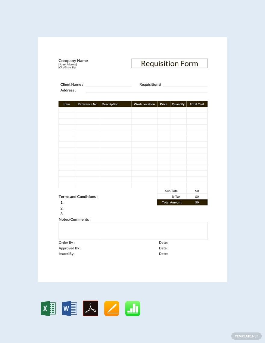 Requisition Form Template Download In Word Google Docs Excel PDF Requisition Form Template Download In Word Google Docs Excel PDF