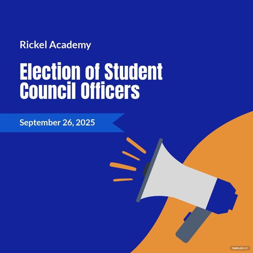 Free Student Council Election Campaign Linkedin Post Template