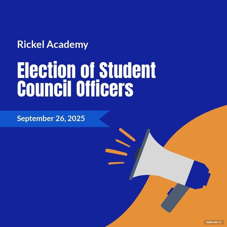 Free Student Council Election Campaign Instagram Post Template