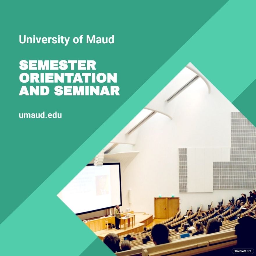 Free University Seminar Linkedin Post Template
