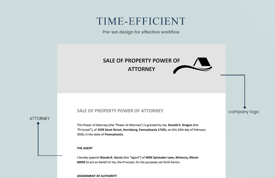 Sale of Property Power of Attorney Template