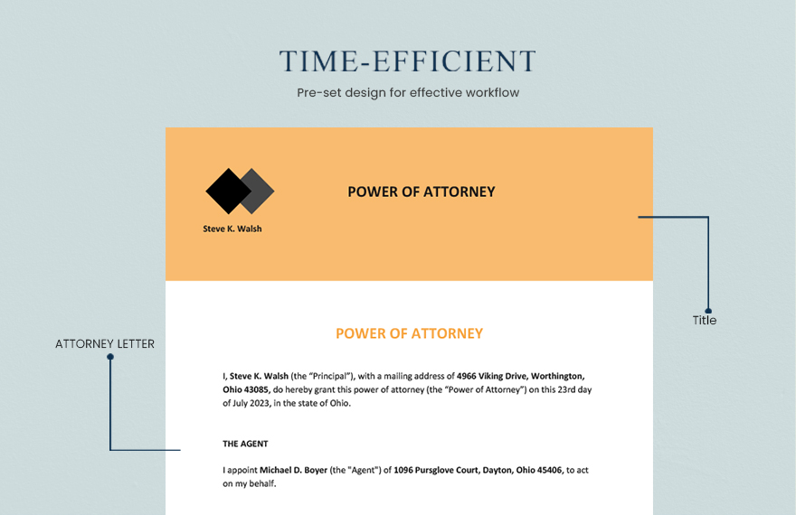 Vehicle Sale Power of Attorney Template