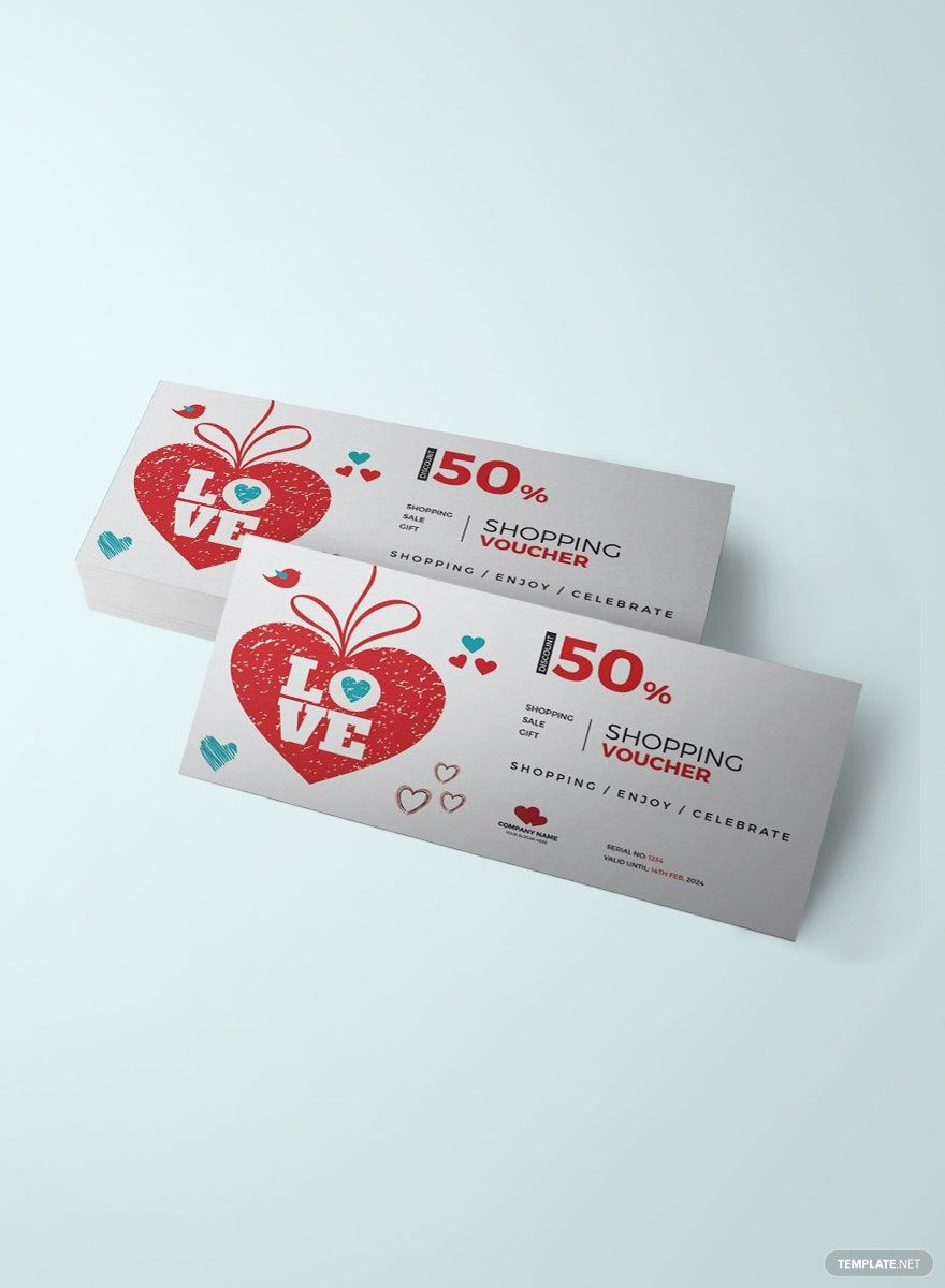 Valentine's Day Shopping Coupon Template