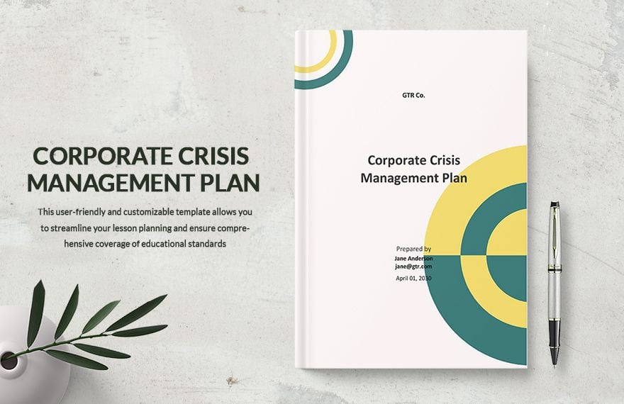 Corporate Crisis Management Plan Template