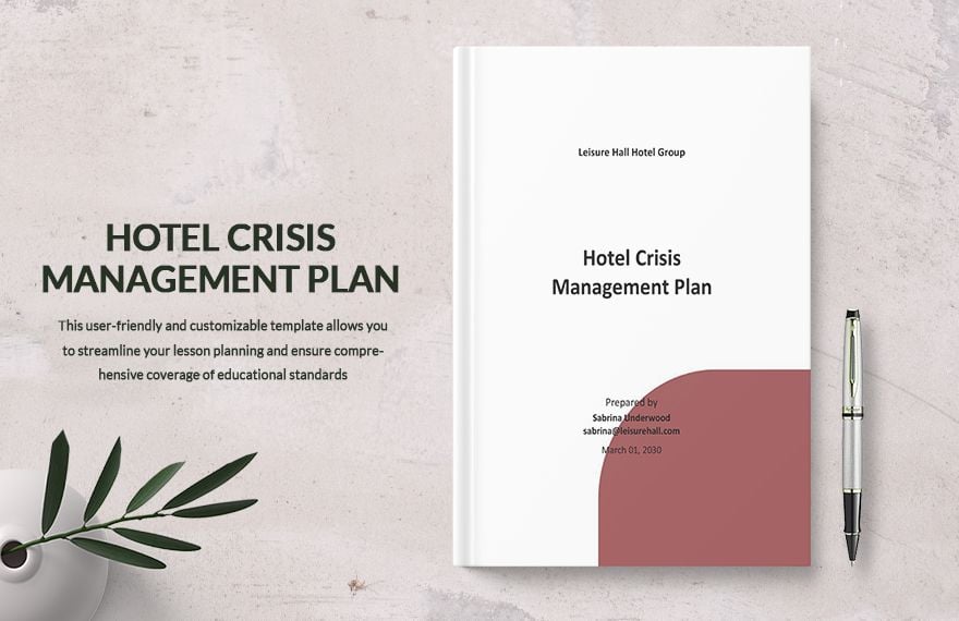 Hotel Crisis Management Plan Template
