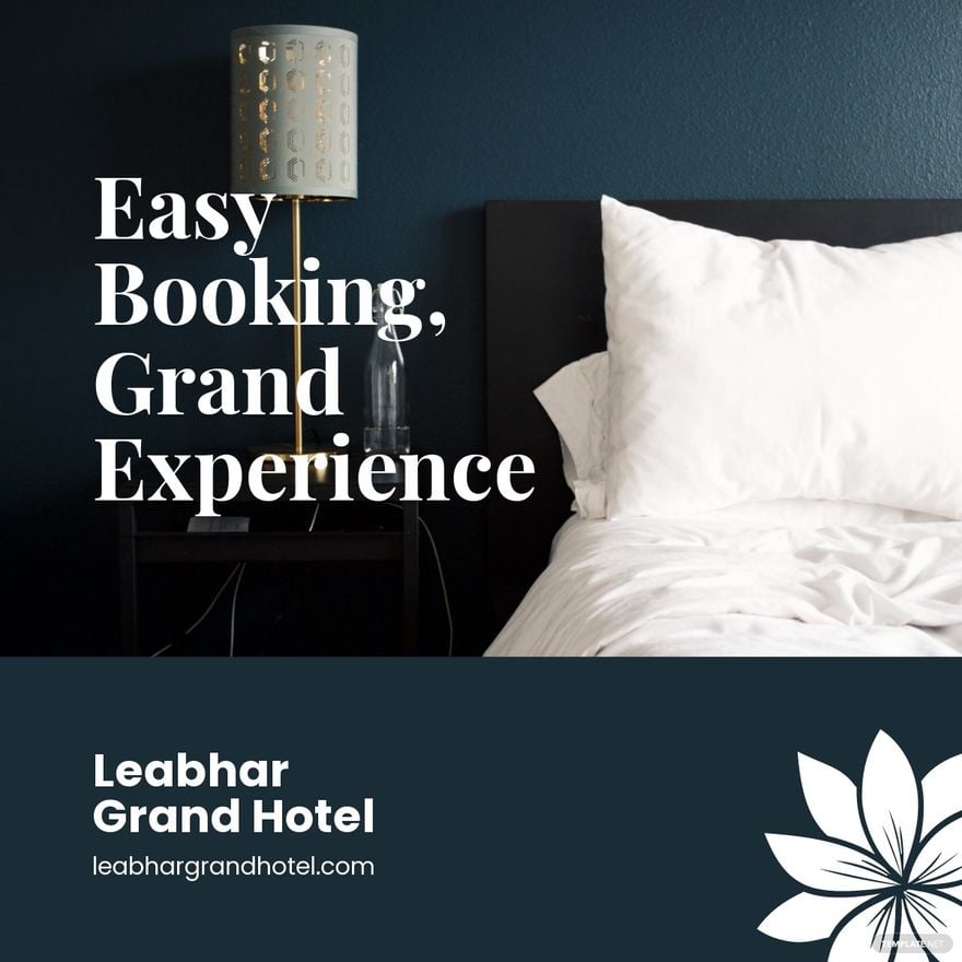Free Hotel Booking Linkedin Post Template