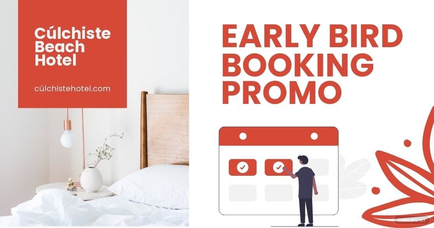 Hotel Bookings Sale Facebook Post Template