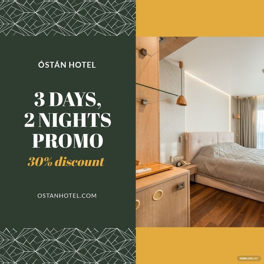 Free Hotel Promotion Instagram Post Template