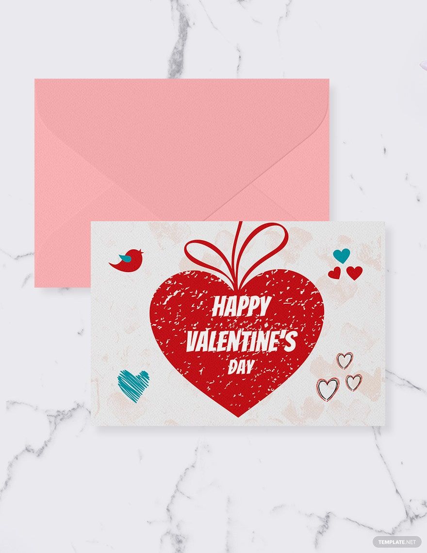 Personalize Valentine Greeting Card Template