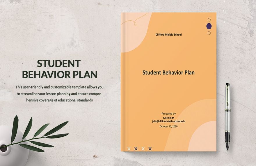 Student Behavior Plan Template