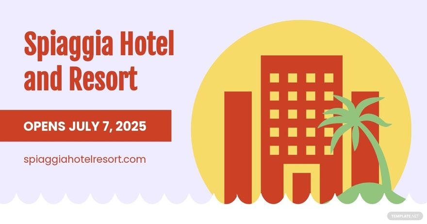 Free Hotel Opening Facebook Post Template