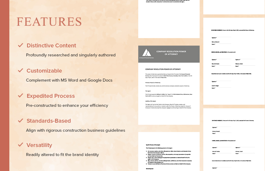 Company Resolution Power of Attorney Template