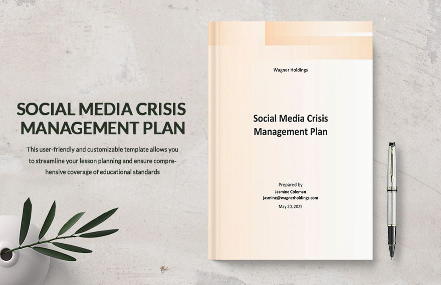 Social Media Crisis Management Plan Template