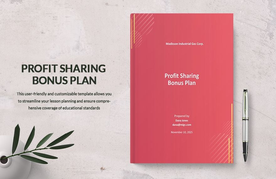 Profit Sharing Bonus Plan Template