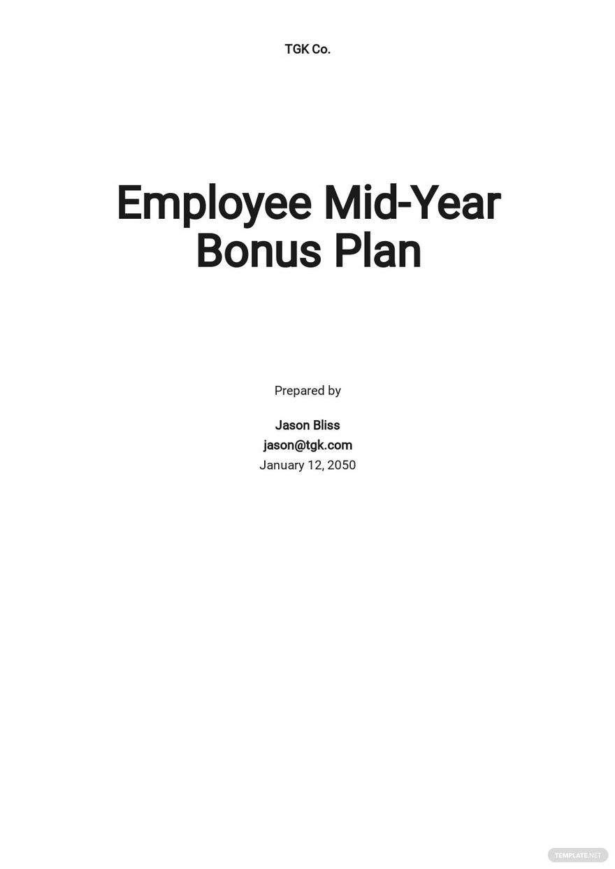 Free Quarterly Bonus Plan Template Google Docs Word Apple Pages 