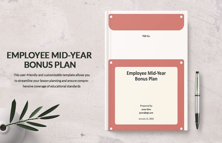 Employee Bonus Plan Template