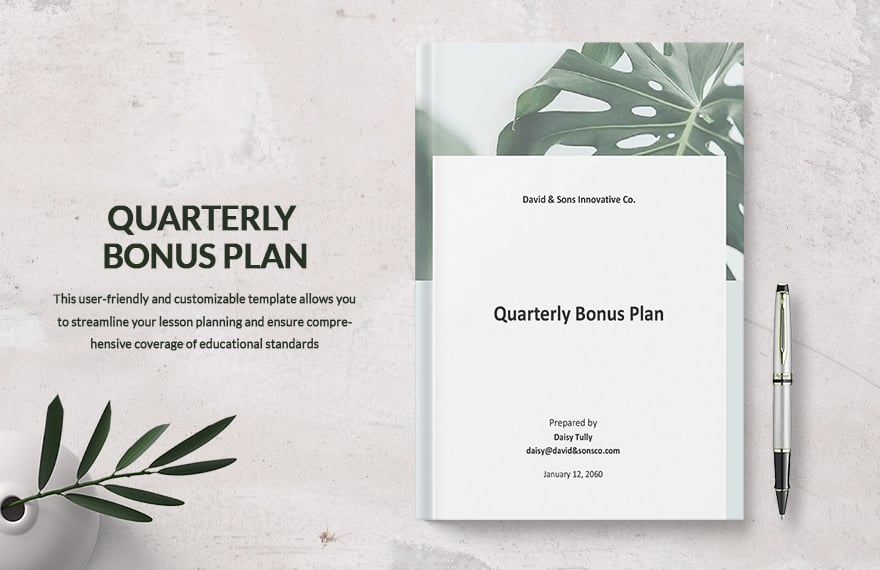 Quarterly Bonus Plan Template