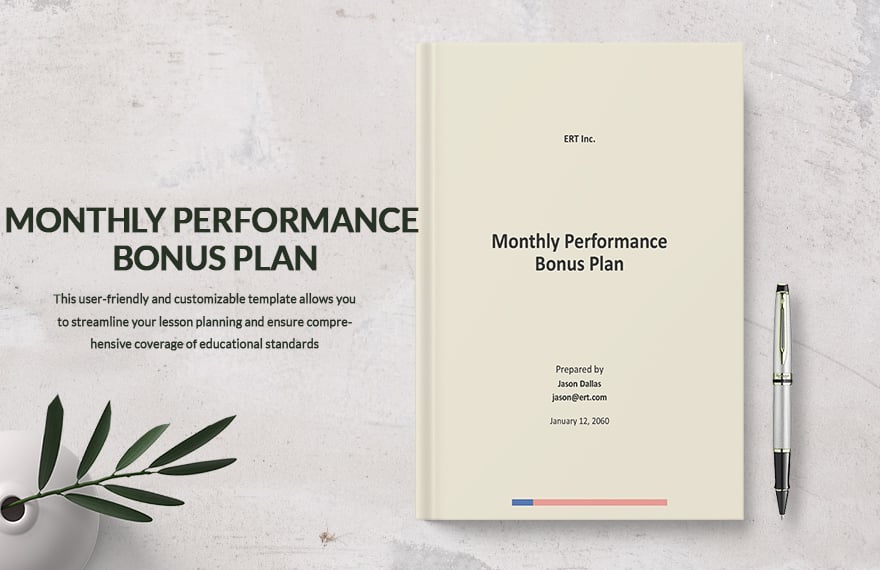 Performance Bonus Plan Template