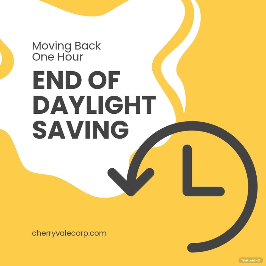 Daylight Saving Ends Instagram Post Template