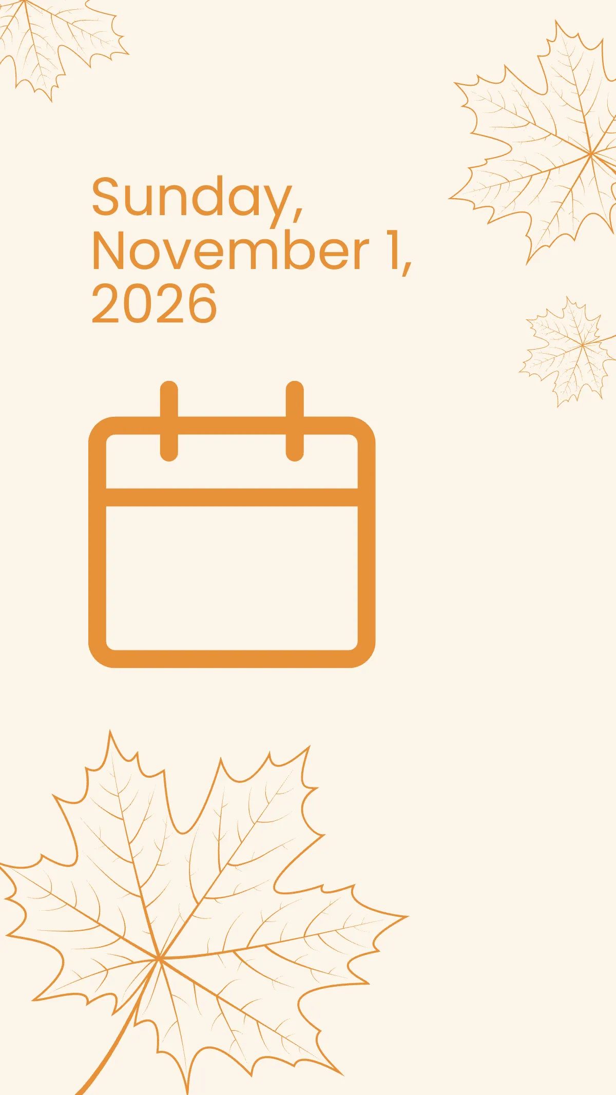 Free Fall Back Daylight Saving Instagram Story Template to Edit Online