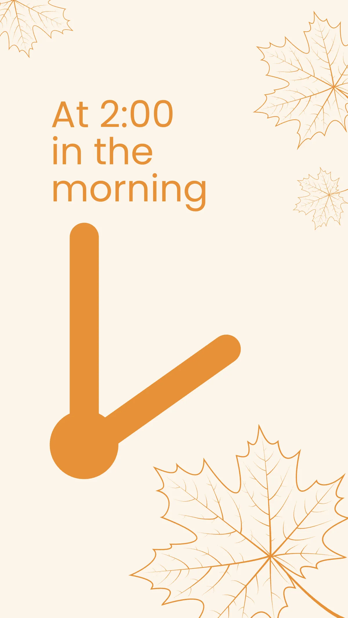 Free Fall Back Daylight Saving Instagram Story Template to Edit Online