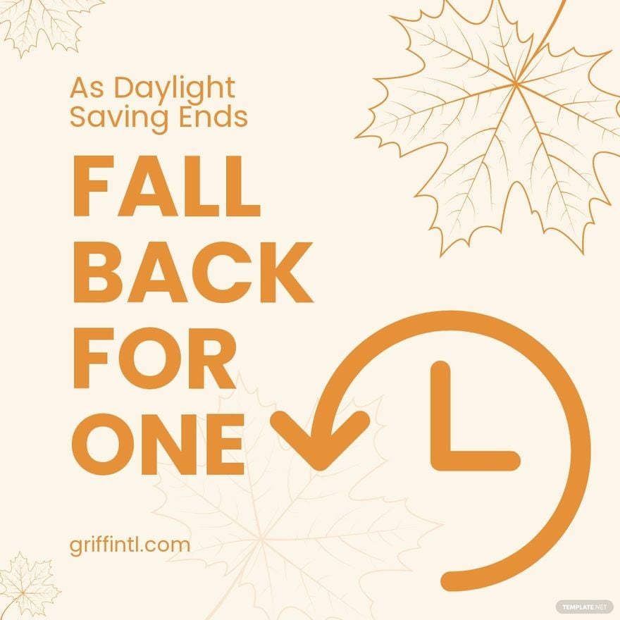 Fall Back Daylight Saving Instagram Post Template