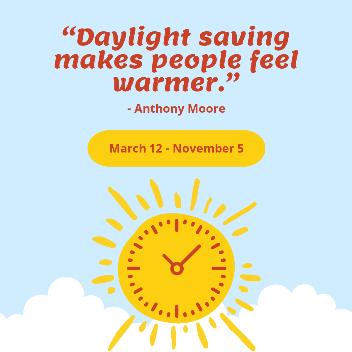 Daylight Saving Quote Linkedin Post Template