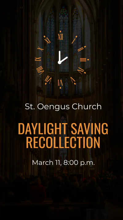 Free Daylight Saving Church Instagram Story Template to Edit Online