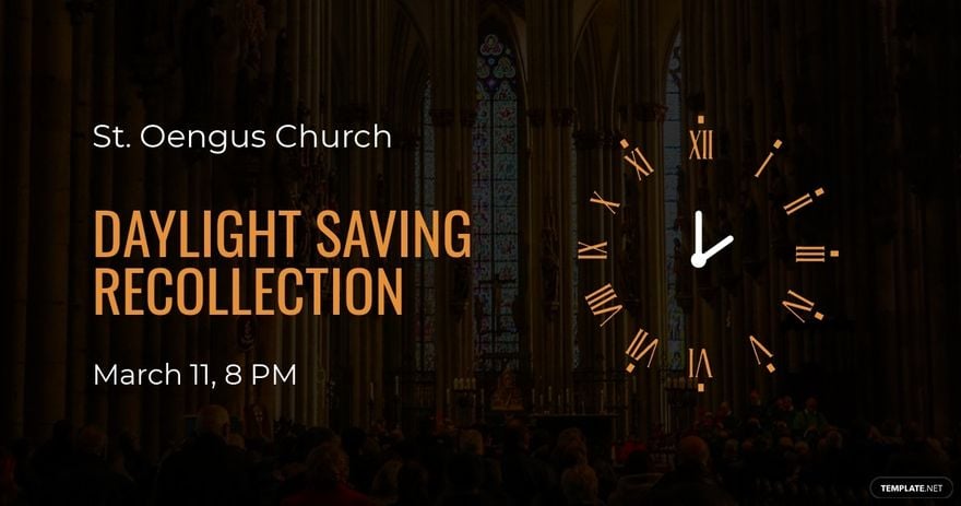 Daylight Saving Church Facebook Post Template