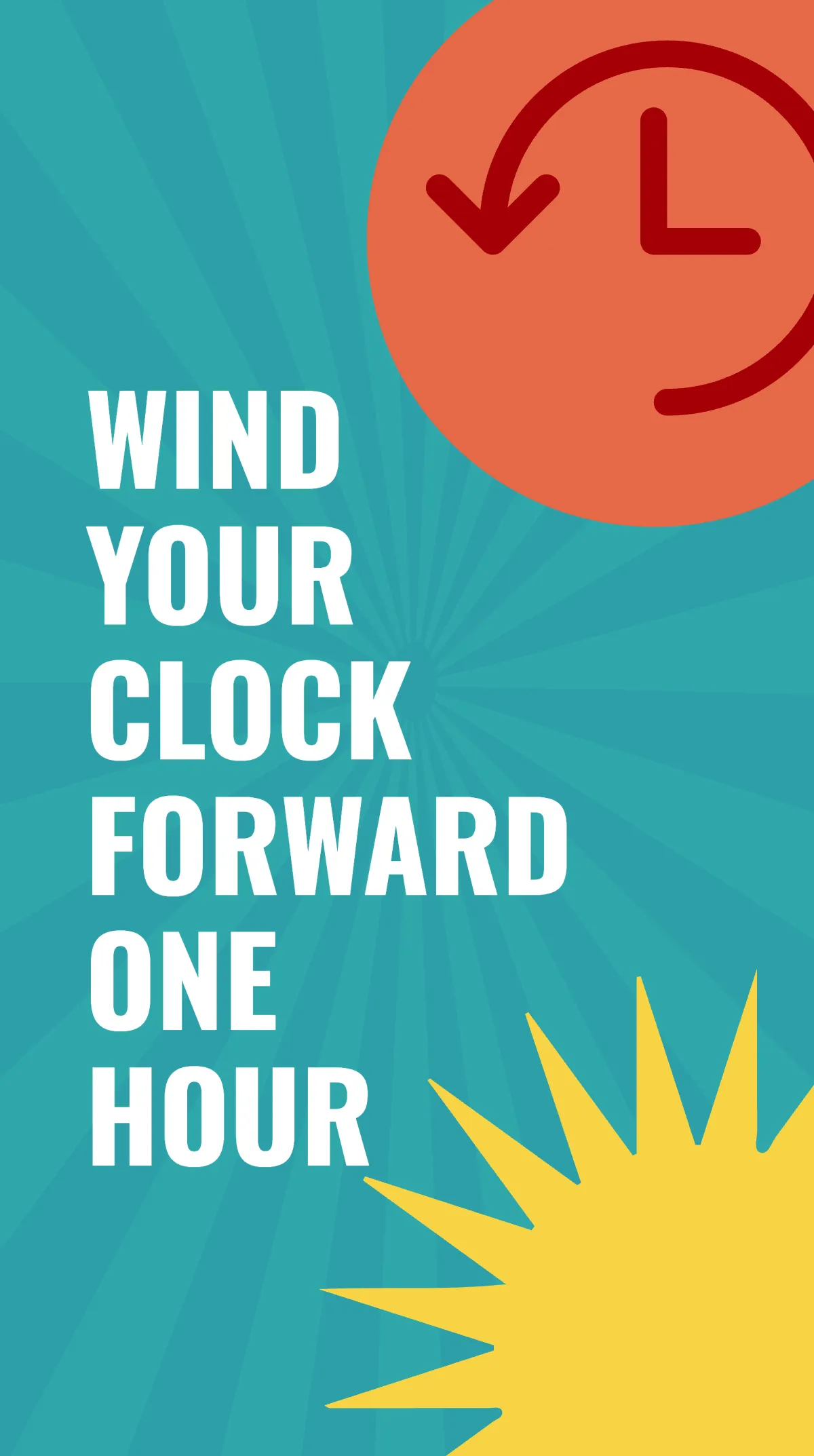 Free Daylight Saving Reminder Instagram Story Template to Edit Online