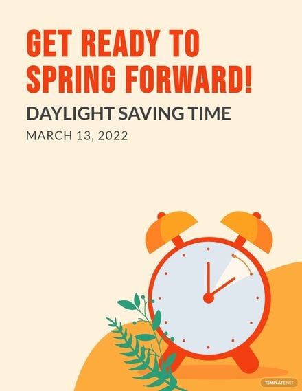 Daylight Saving Time Advertisement Flyer Template in Word, Google Docs, Apple Pages, Publisher